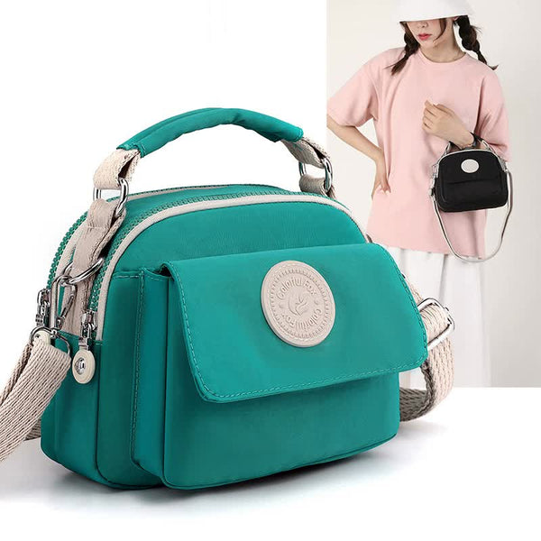 Green Compact Nylon Crossbody Bag Stylish And Versatile Shoulder Purse Women's Bags & Handbags