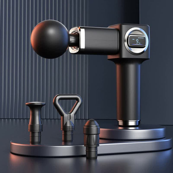 Elosung Lc 007 Black Professional Massage Gun With Lcd Display Deep Tissue Muscle Massager Massagers