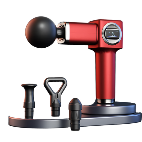 Lc 007 Red Professional Massage Gun With Lcd Display Deep Tissue Muscle Massager Massagers