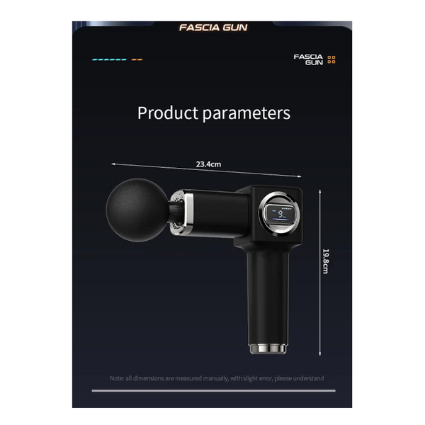 Lc 007 Red Professional Massage Gun With Lcd Display Deep Tissue Muscle Massager Massagers