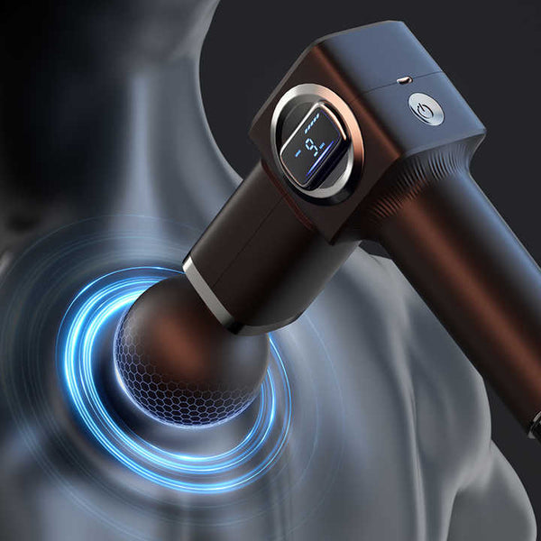 Elosung Lc 007 Blue Professional Massage Gun With Lcd Display Deep Tissue Muscle Massager Massagers