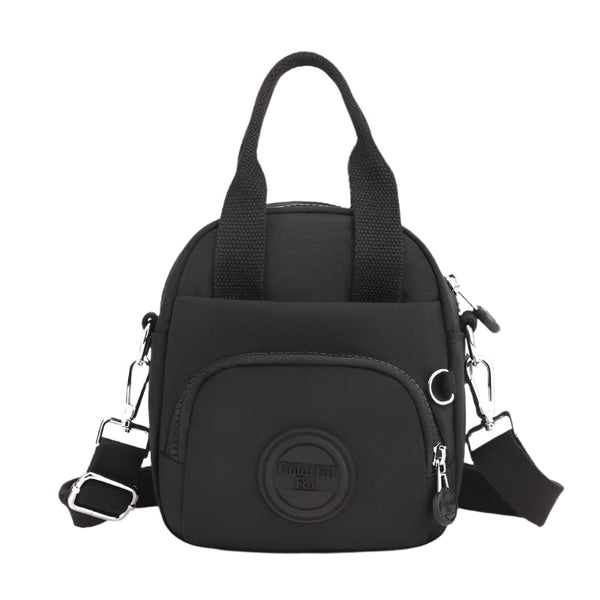 Black Mini Waterproof Nylon Backpack Lightweight Casual Crossbody Bag Women's Bags & Handbags