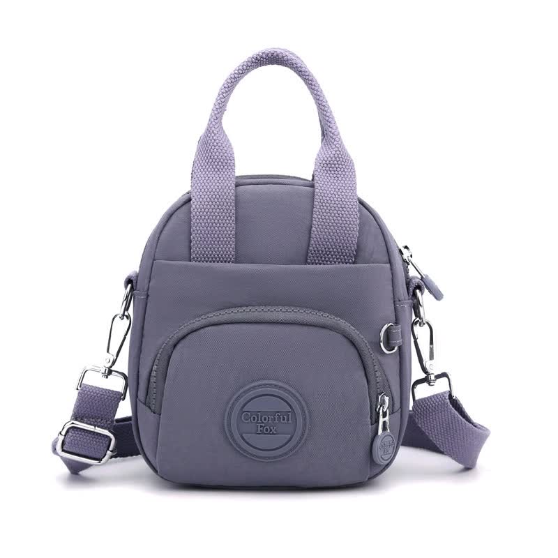 Elosung Purple Mini Waterproof Nylon Backpack Lightweight Casual Crossbody Bag Women's Bags & Handbags