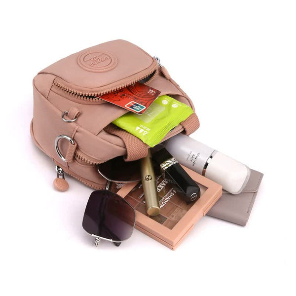 Elosung Coffee Mini Waterproof Nylon Backpack Lightweight Casual Crossbody Bag Women's Bags & Handbags