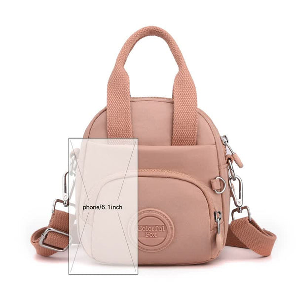 Elosung Red Mini Waterproof Nylon Backpack Lightweight Casual Crossbody Bag Women's Bags & Handbags