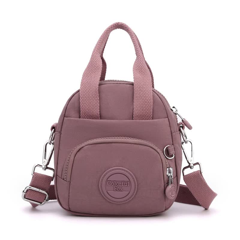 Deep Bean Paste Color Mini Waterproof Nylon Backpack Lightweight Casual Crossbody Bag Women's Bags & Handbags