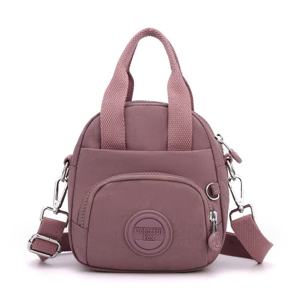 Deep Bean Paste Color Mini Waterproof Nylon Backpack Lightweight Casual Crossbody Bag Women's Bags & Handbags