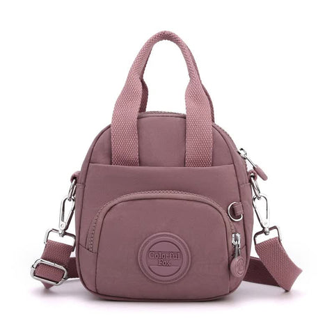 Deep Bean Paste Color Mini Waterproof Nylon Backpack Lightweight Casual Crossbody Bag Women's Bags & Handbags