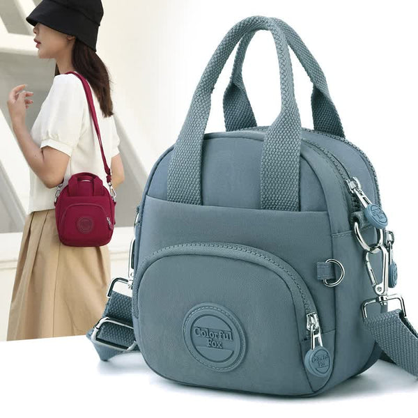 Deep Teal Mini Waterproof Nylon Backpack Lightweight Casual Crossbody Bag Women Backpacks