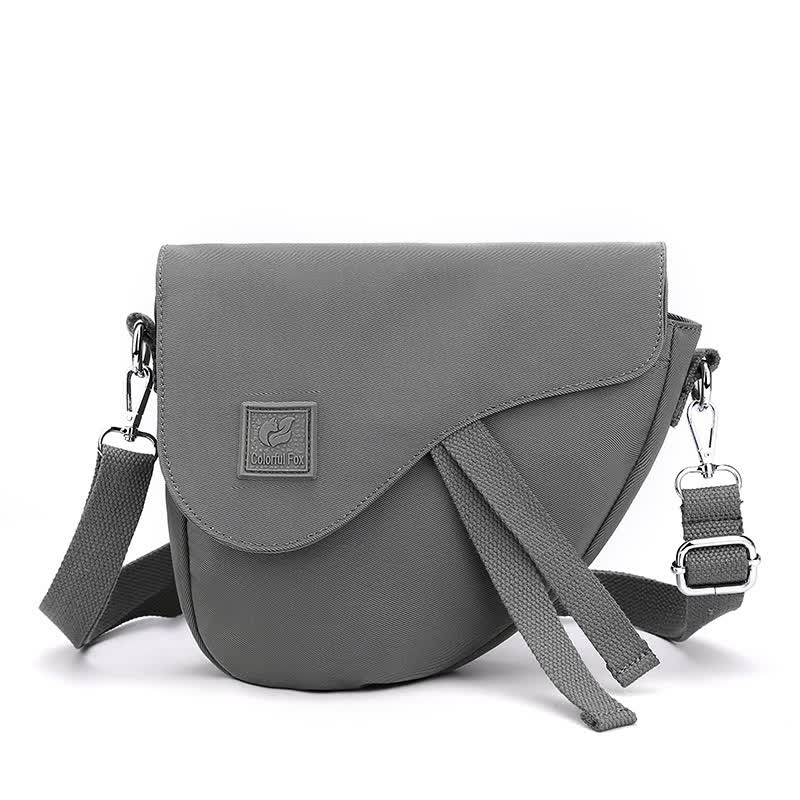 Elosung Gray Compact Nylon Crossbody Shoulder Bag Stylish And Lightweight Sling Purse Women's Bags & Handbags