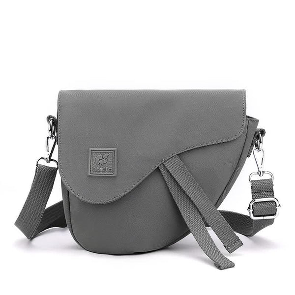 Elosung Gray Compact Nylon Crossbody Shoulder Bag Stylish And Lightweight Sling Purse Women's Bags & Handbags