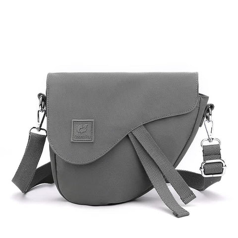 Elosung Gray Compact Nylon Crossbody Shoulder Bag Stylish And Lightweight Sling Purse Women's Bags & Handbags