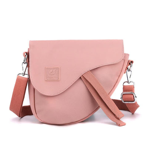 Elosung Pink Compact Nylon Crossbody Shoulder Bag Stylish Lightweight Sling Purse Women's Bags & Handbags