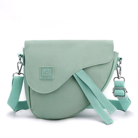 Green Compact Nylon Crossbody Shoulder Bag Stylish And Lightweight Sling Purse Women's Bags & Handbags