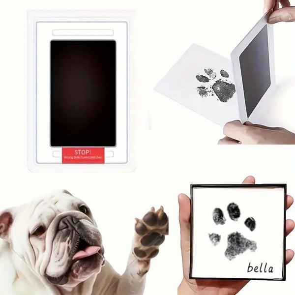Pet And Little One Safe Inkless Paw & Handprint Memory Kit 4Pcs Baby Keepsakes