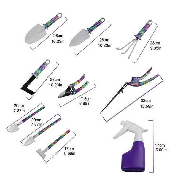 Yl/Z05 Purple Piece Compact Gardening Tool Set With Durable Case Essential For Home Gardens Garden Tool Sets