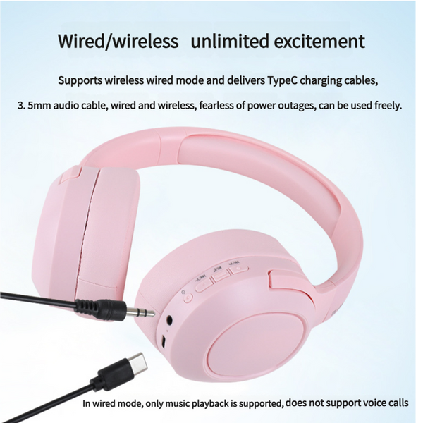 Elosung Apricot Tl 29 Pro Wireless & Wired Over Ear Bluetooth Comfortable Versatile Headphones