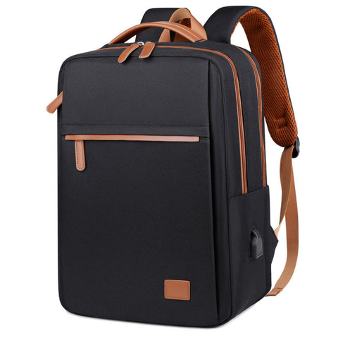 Black Waterproof Business Backpack 31L Capacity Stylish And Versatile Women Backpacks