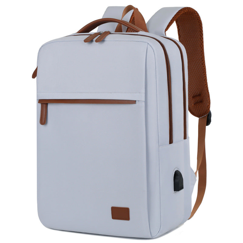 Light Blue Waterproof Business Backpack 31L Capacity Stylish And Versatile Women Backpacks