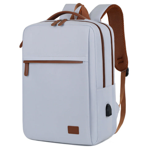 Light Blue Waterproof Business Backpack 31L Capacity Stylish And Versatile Women Backpacks