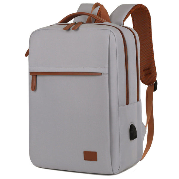 Elosung Gray Waterproof Business Backpack 31L Capacity Stylish And Versatile Women Backpacks