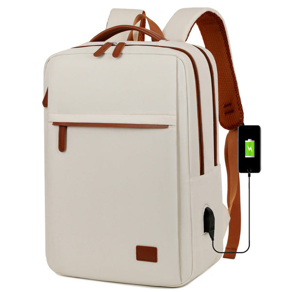 Elosung Gray Waterproof Business Backpack 31L Capacity Stylish And Versatile Women Backpacks