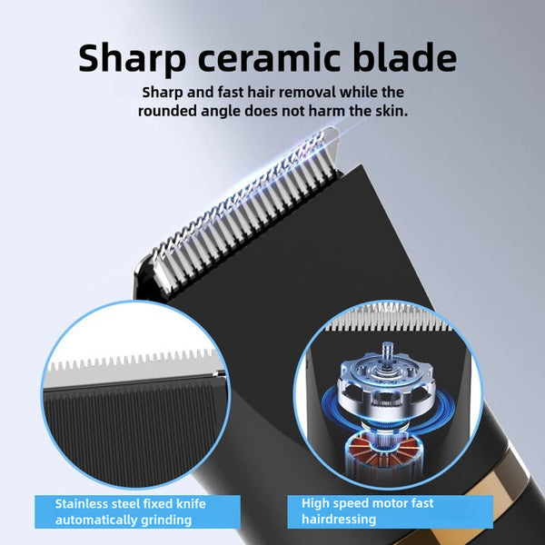 Elosung 3 In 1 Waterproof Rechargeable Electric Hair Trimmer Set For Men Professional Grooming Kit Clippers & Trimmers