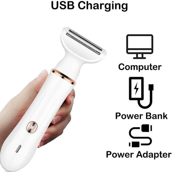 Elosung 2 In 1 Electric Lady Shaver With Precision Tip Rechargeable Grooming Tool Women's Shavers
