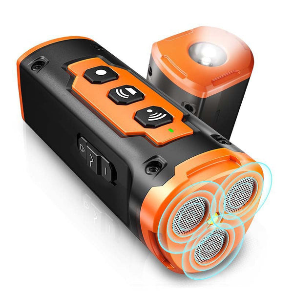 Elosung Orange Multifunctional Ultrasonic Dog Repeller & Flashlight Long Range Sos Emergency Light Flashlights