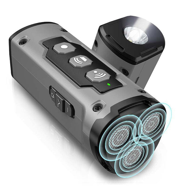 Elosung Gray Multifunctional Ultrasonic Dog Repeller & Flashlight Long Range Sos Emergency Light Ultrasonic Pest Repellers