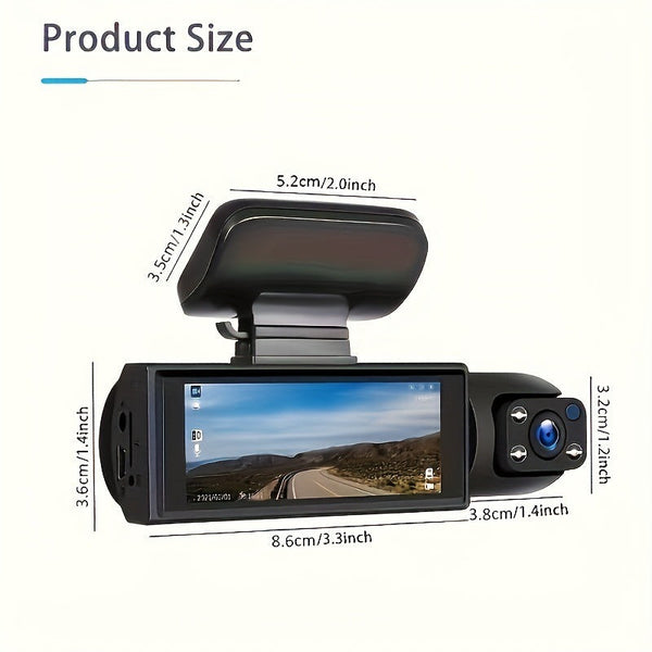Elosung 1080P Dual Dash Cam With Night Vision G Sensor Motion Detection Loop Recording Rear View Monitors/Cams & Kits