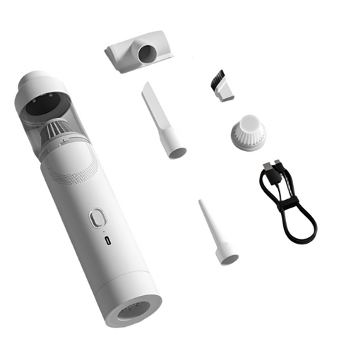 Elosung White Cordless Handheld Vacuum Cleaner With Blower Function Compact Rechargeable 120W Power Vacuum Cleaners