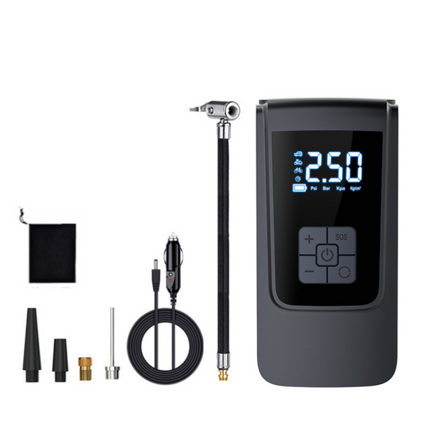 Digital Tire Inflator Pump With Lcd Display Type C Charging And 150 Psi Max Pressure Air Compressors