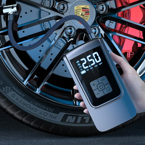 Digital Tire Inflator Pump With Lcd Display Type C Charging And 150 Psi Max Pressure Air Compressors