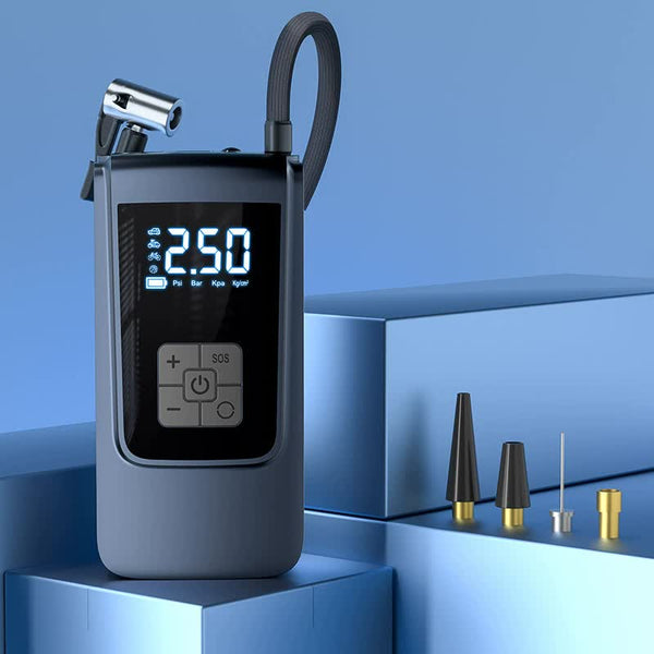 Digital Tire Inflator Pump With Lcd Display Type C Charging And 150 Psi Max Pressure Air Compressors