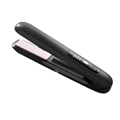 Black Wireless Rechargeable Hair Straightener With 5000Mah Battery Design & Temperature Straightening & Curling Irons