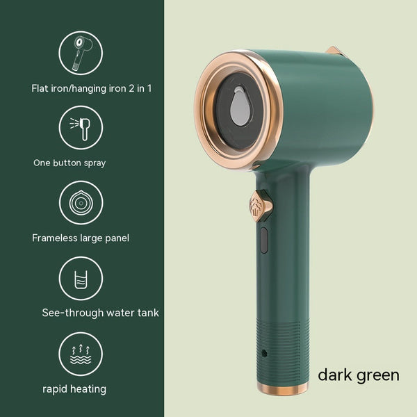 Elosung Dark Green Handheld Garment Steamer Gt 01 Compact Design With 33W Power Electric Steamers