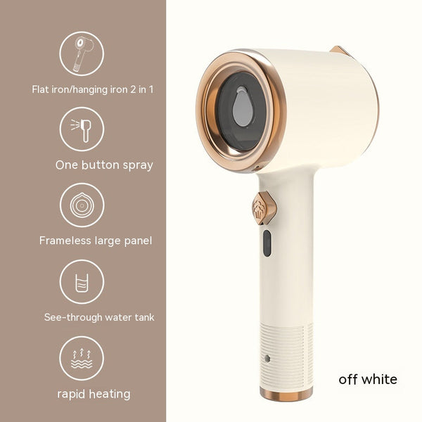 Off White Handheld Garment Steamer Gt 01 Compact Design With 33W Power Electric Steamers