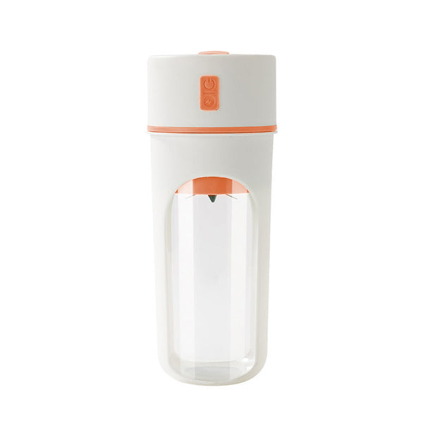 Elosung Orange Usb Rechargeable Juicer Bottle 2 In 1 Blender Drink Cup 480Ml Handheld Blenders