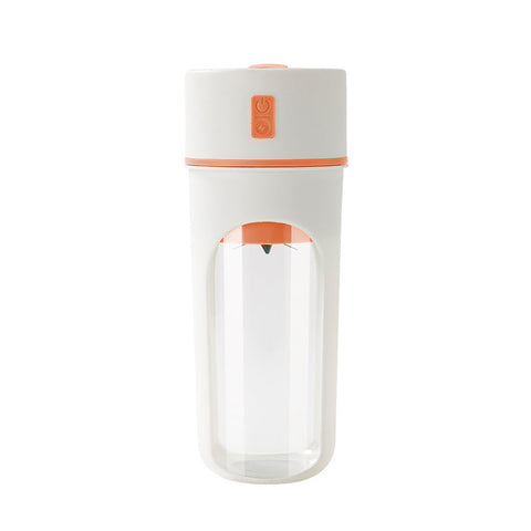 Elosung Orange Usb Rechargeable Juicer Bottle 2 In 1 Blender Drink Cup 480Ml Handheld Blenders