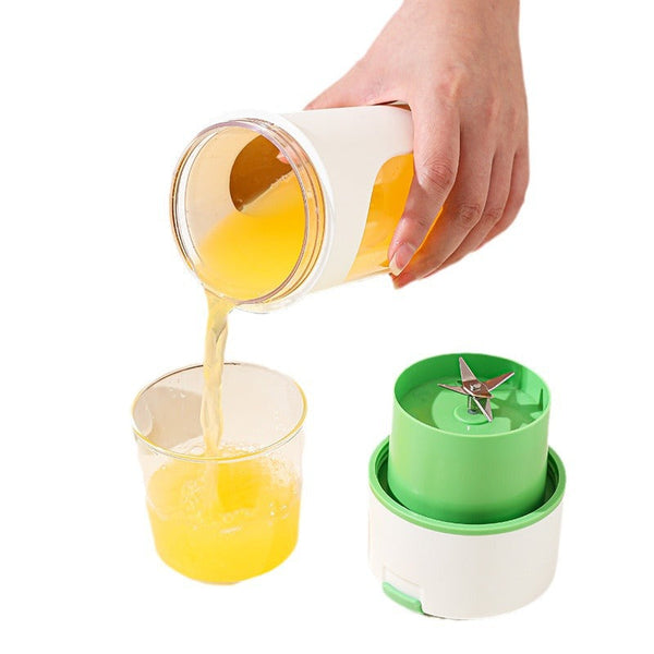 Elosung Orange Usb Rechargeable Juicer Bottle 2 In 1 Blender Drink Cup 480Ml Handheld Blenders