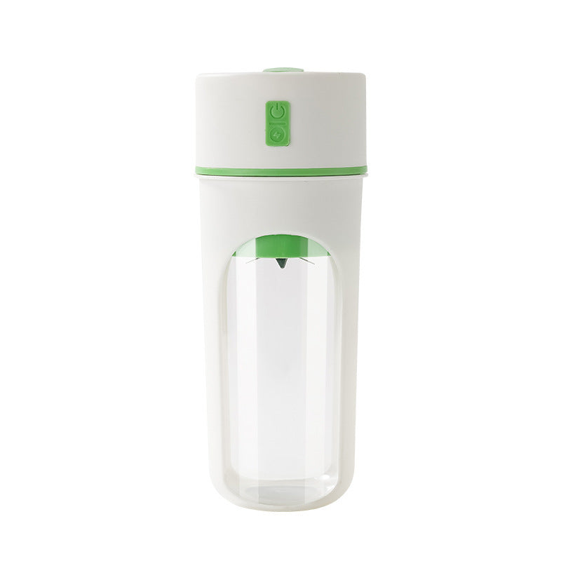 Green Usb Rechargeable Juicer Bottle 2 In 1 Blender And Drink Cup 480Ml Handheld Blenders