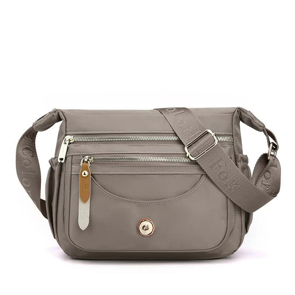 Elosung Coffee Nylon Crossbody Bag With Multiple Compartments Compact And Stylish Design Women's Bags & Handbags