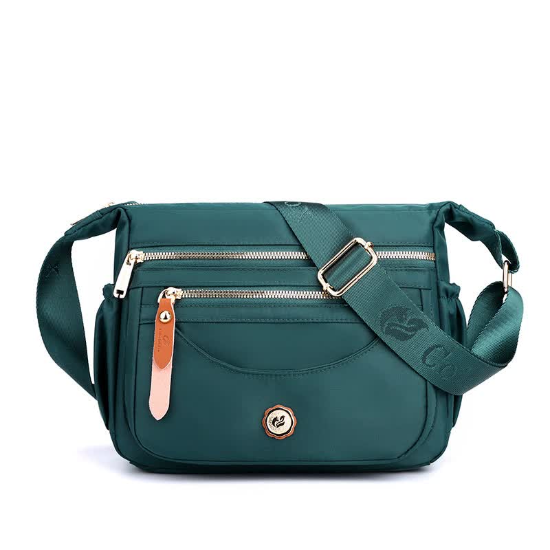 Elosung Dark Green Nylon Crossbody Bag With Multiple Compartments Compact And Stylish Design Women's Bags & Handbags
