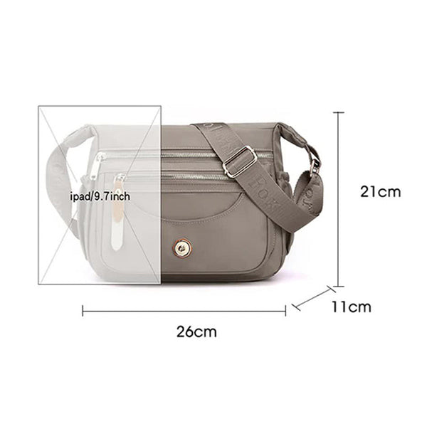 Elosung Dark Green Nylon Crossbody Bag With Multiple Compartments Compact And Stylish Design Women's Bags & Handbags