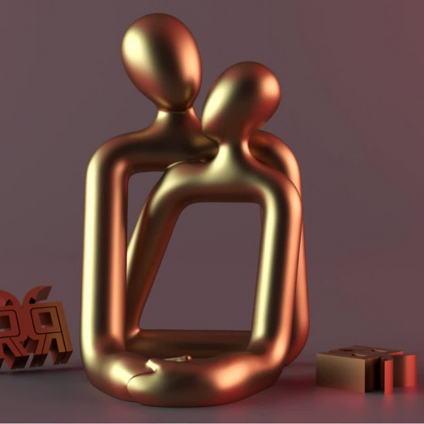 Gold Abstract Romantic Couple Candle Holder Modern Decorative Ornament Candle Holders & Accessories