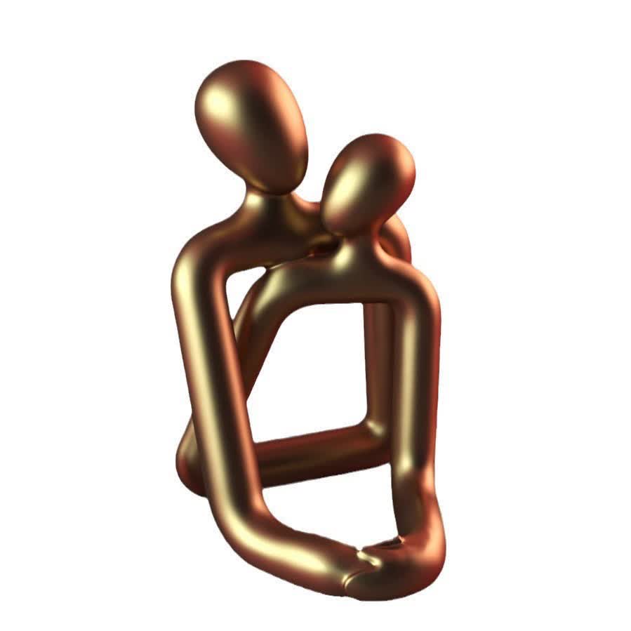 Gold Abstract Romantic Couple Candle Holder Modern Decorative Ornament Candle Holders & Accessories