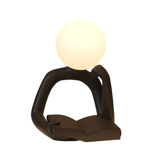 Elosung Black Creative Book Reader Desk Lamp Usb Powered Modern Resin Design Lamps