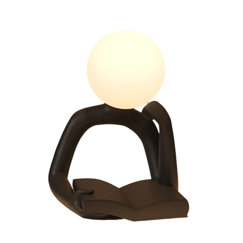 Elosung Black Creative Book Reader Desk Lamp Usb Powered Modern Resin Design Lamps