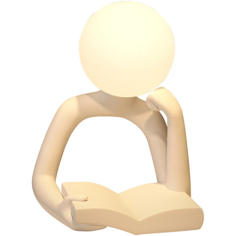 White Creative Book Reader Desk Lamp Usb Powered Modern Resin Design Lamps